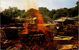 Tennessee Lynchburg Jack Daniel Distillery Making Charcoal 1985 - Lynchburg