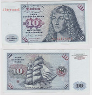 T141621 Banknote 10 DM Deutsche Mark Ro. 270b Schein 2.Jan. 1970 KN CE 2717896 E - 10 Deutsche Mark