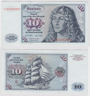 T143025 Banknote 10 DM Deutsche Mark Ro. 270a Schein 2.Jan. 1970 KN CC 6722598 X - 10 Deutsche Mark