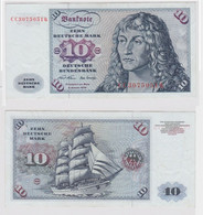 T144277 Banknote 10 DM Deutsche Mark Ro. 270a Schein 2.Jan. 1970 KN CC 3075051 Q - 10 Deutsche Mark