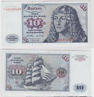 T144673 Banknote 10 DM Deutsche Mark Ro. 270a Schein 2.Jan. 1970 KN CA 4147816 W - 10 Deutsche Mark