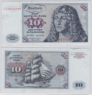 T144677 Banknote 10 DM Deutsche Mark Ro. 270a Schein 2.Jan. 1970 KN CA 4275106 W - 10 Deutsche Mark