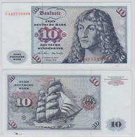T144847 Banknote 10 DM Deutsche Mark Ro. 270a Schein 2.Jan. 1970 KN CA 4275099 W - 10 DM