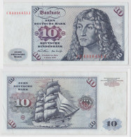 T144932 Banknote 10 DM Deutsche Mark Ro. 270a Schein 2.Jan. 1970 KN CB 4316451 J - 10 Deutsche Mark