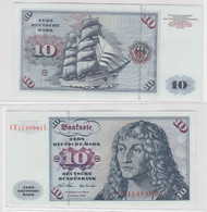 T145274 Banknote 10 DM Deutsche Mark Ro. 270b Schein 2.Jan. 1970 KN CE 1148001 L - 10 Deutsche Mark