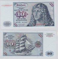 T145518 Banknote 10 DM Deutsche Mark Ro. 270a Schein 2.Jan. 1970 KN CC 1988644 Y - 10 Deutsche Mark