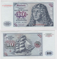 T146113 Banknote 10 DM Deutsche Mark Ro. 270a Schein 2.Jan. 1970 KN CC 0730920 J - 10 DM