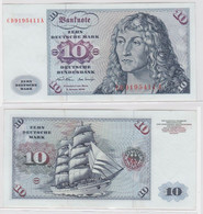 T146123 Banknote 10 DM Deutsche Mark Ro. 270a Schein 2.Jan. 1970 KN CD 9195411 A - 10 DM