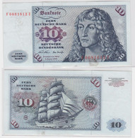 T146124 Banknote 10 DM Deutsche Mark Ro. 270a Schein 2.Jan. 1970 KN F 0681612 Z - 10 Deutsche Mark