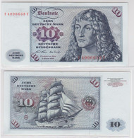 T146125 Banknote 10 DM Deutsche Mark Ro. 270a Schein 2.Jan. 1970 KN F 4006653 Y - 10 Deutsche Mark