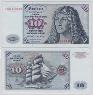 T146127 Banknote 10 DM Deutsche Mark Ro. 270a Schein 2.Jan. 1970 KN CB 6141259 Q - 10 DM