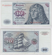 T146135 Banknote 10 DM Deutsche Mark Ro. 270b Schein 2.Jan. 1970 KN CE 4236539 J - 10 Deutsche Mark