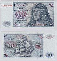 T146141 Banknote 10 DM Deutsche Mark Ro. 270b Schein 2.Jan. 1970 KN CE 9745025 Q - 10 Deutsche Mark