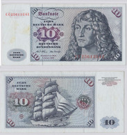 T146149 Banknote 10 DM Deutsche Mark Ro. 270a Schein 2.Jan. 1970 KN CC 2561334 E - 10 DM