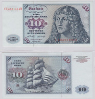 T146152 Banknote 10 DM Deutsche Mark Ro. 270b Schein 2.Jan. 1970 KN CE 0521404 H - 10 Deutsche Mark