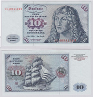 T146196 Banknote 10 DM Deutsche Mark Ro. 270a Schein 2.Jan. 1970 KN CC 4094124 W - 10 DM