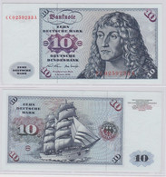 T146197 Banknote 10 DM Deutsche Mark Ro. 270a Schein 2.Jan. 1970 KN CC 0259233 A - 10 DM