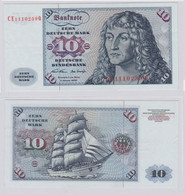 T146214 Banknote 10 DM Deutsche Mark Ro. 270b Schein 2.Jan. 1970 KN CE 1110239 Q - 10 Deutsche Mark