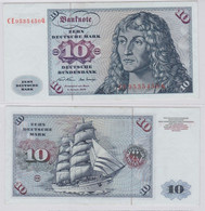 T146229 Banknote 10 DM Deutsche Mark Ro. 270b Schein 2.Jan. 1970 KN CE 9535450 Q - 10 DM
