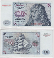 T146235 Banknote 10 DM Deutsche Mark Ro. 270a Schein 2.Jan. 1970 KN CC 6083508 L - 10 DM