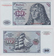 T146289 Banknote 10 DM Deutsche Mark Ro. 270a Schein 2.Jan. 1970 KN CB 5940843 Q - 10 Deutsche Mark