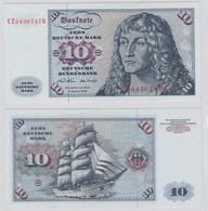 T146411 Banknote 10 DM Deutsche Mark Ro. 270b Schein 2.Jan. 1970 KN CE 0436741 Q - 10 Deutsche Mark