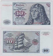 T146564 Banknote 10 DM Deutsche Mark Ro. 270a Schein 2.Jan. 1970 KN CB 1947247 K - 10 DM