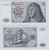 T146715 Banknote 10 DM Deutsche Mark Ro. 270a Schein 2.Jan. 1970 KN CB 5443270 Q - 10 DM