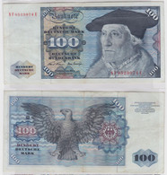 T146742 Banknote 100 DM Deutsche Mark Ro. 273b Schein 2.Jan 1970 KN NF 0523074 E - 100 Deutsche Mark