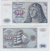 T146859 Banknote 10 DM Deutsche Mark Ro. 270a Schein 2.Jan. 1970 KN CD 6159664 A - 10 Deutsche Mark