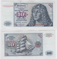 T146907 Banknote 10 DM Deutsche Mark Ro. 270b Schein 2.Jan. 1970 KN CE 0878985 Q - 10 Deutsche Mark