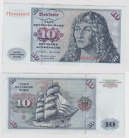 T146922 Banknote 10 DM Deutsche Mark Ro. 270b Schein 2.Jan. 1970 KN CE 0964989 E - 10 Deutsche Mark