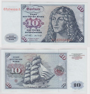 T146924 Banknote 10 DM Deutsche Mark Ro. 270b Schein 2.Jan. 1970 KN CF 2763521 L - 10 Deutsche Mark