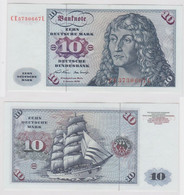 T146951 Banknote 10 DM Deutsche Mark Ro. 270b Schein 2.Jan. 1970 KN CE 3730667 L - 10 DM