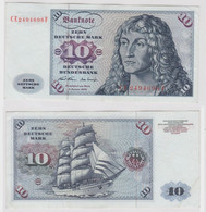 T147094 Banknote 10 DM Deutsche Mark Ro. 270b Schein 2.Jan. 1970 KN CE 2494696 F - 10 DM