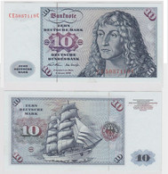 T147119 Banknote 10 DM Deutsche Mark Ro. 270b Schein 2.Jan. 1970 KN CE 5037119 C - 10 Deutsche Mark