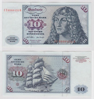 T147136 Banknote 10 DM Deutsche Mark Ro. 270b Schein 2.Jan. 1970 KN CE 9800451 Q - 10 Deutsche Mark