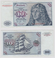 T147187 Banknote 10 DM Deutsche Mark Ro. 275a Schein 1.Juni 1977 KN CG 4922938 P - 10 Deutsche Mark