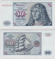 T147194 Banknote 10 DM Deutsche Mark Ro. 275a Schein 1.Juni 1977 KN CH 3157447 F - 10 Deutsche Mark
