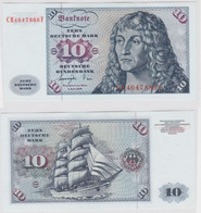 T147227 Banknote 10 DM Deutsche Mark Ro. 275a Schein 1.Juni 1977 KN CH 4647886 F - 10 Deutsche Mark