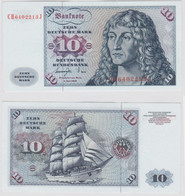 T147236 Banknote 10 DM Deutsche Mark Ro. 275a Schein 1.Juni 1977 KN CH 6402213 J - 10 DM