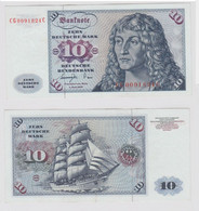 T147274 Banknote 10 DM Deutsche Mark Ro. 275a Schein 1.Juni 1977 KN CG 0091824 C - 10 Deutsche Mark