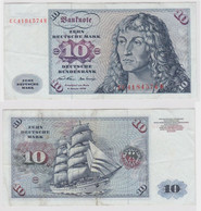 T147330 Banknote 10 DM Deutsche Mark Ro. 270a Schein 2.Jan. 1970 KN CC 4184574 W - 10 DM