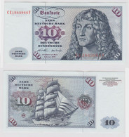 T147351 Banknote 10 DM Deutsche Mark Ro. 270b Schein 2.Jan. 1970 KN CE 1863966 F - 10 Deutsche Mark