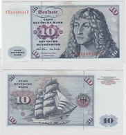 T147375 Banknote 10 DM Deutsche Mark Ro. 270b Schein 2.Jan. 1970 KN CE 2418531 F - 10 Deutsche Mark