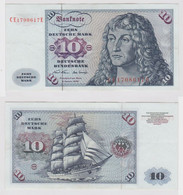 T147387 Banknote 10 DM Deutsche Mark Ro. 270b Schein 2.Jan. 1970 KN CE 1708617 E - 10 Deutsche Mark