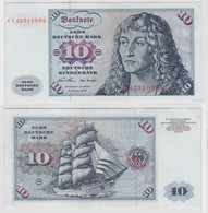 T147422 Banknote 10 DM Deutsche Mark Ro. 270a Schein 2.Jan. 1970 KN CC 4291099 Q - 10 Deutsche Mark