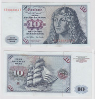 T147461 Banknote 10 DM Deutsche Mark Ro. 270b Schein 2.Jan. 1970 KN CE 7368351 E - 10 Deutsche Mark