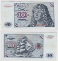 T147467 Banknote 10 DM Deutsche Mark Ro. 270a Schein 2.Jan. 1970 KN CB 1360119 S - 10 DM