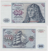 T147492 Banknote 10 DM Deutsche Mark Ro. 270a Schein 2.Jan. 1970 KN CC 4480473 R - 10 DM